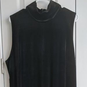 Cato Black Velvet-like (stretchy) maxi dress